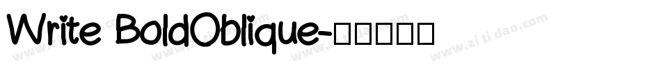 Write BoldOblique字体转换